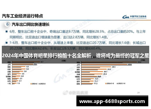 2024年中国体育明星排行榜前十名全解析，谁将成为最终的冠军之星